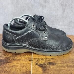 Dr Martens‎ Oxford Shoes Mens 8 Black Pebbled Nubuck Leather Casual  12079